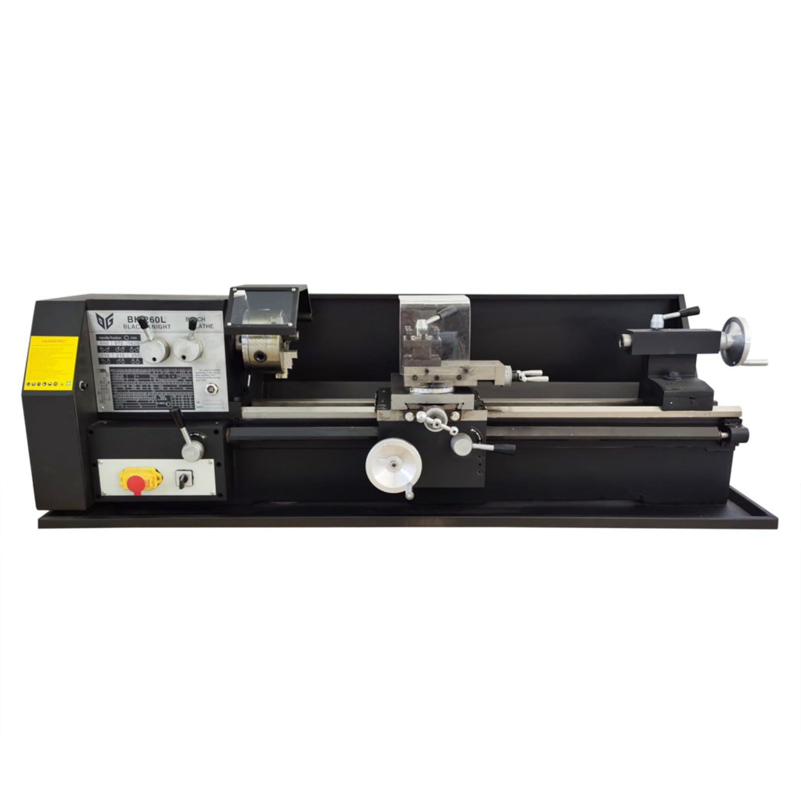 BEILOCKERY Heavy-duty Metal Lathe BK260L Inch/Metric Thread 750W Benchtop Metal Wood Horizontal Lathe 115-1620rpm Variable Speed 10.2
