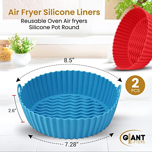 2 Pcs Silicone Air Fryer Liners 8 Qt With Tongs, Air Fryer Liners, Airfryer Liners, Fry Away, Silicone Air Fryer Liners, Air Fryer Silicone Liners, Air Fryer Liner Reusable, Silicone Air Fryer Basket #TOP1