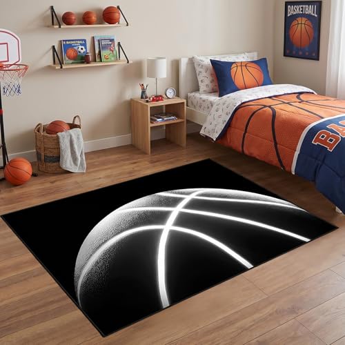 Tapete de Baloncesto para Dormitorio Infantil 2'6"×4' miniatura 1
