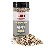 Lane's SPG Seasoning & Rub, All-Natural Coarse Ground Salt Pepper Garlic Seasoning for Any Types of Dishes, Classic Bold Flavor, No MSG, No Preservatives, Gluten-Free, Made in USA, 12 Oz