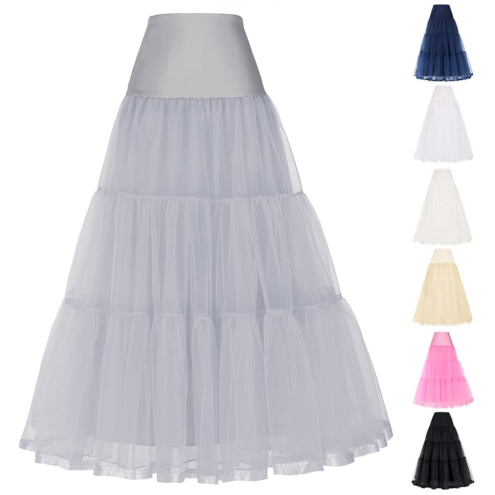 WQZYY&ASDCD Bleistiftrock Damen Langer Petticoat Fancy Tüll Krinoline Hochzeit Frauen Langer Unterrock