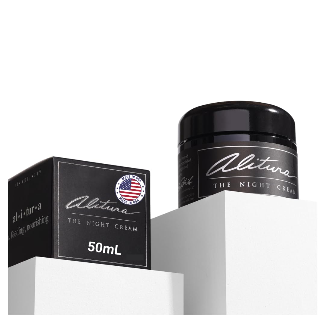 Alitura Naturals | Worlds Most Powerful Night Cream- Natural and Organic Ingredients for Anti Aging - with Cutting Edge Stem Cell and Hyaluronic Acid | Perfect for Face, Eye, Neck of Men and Women