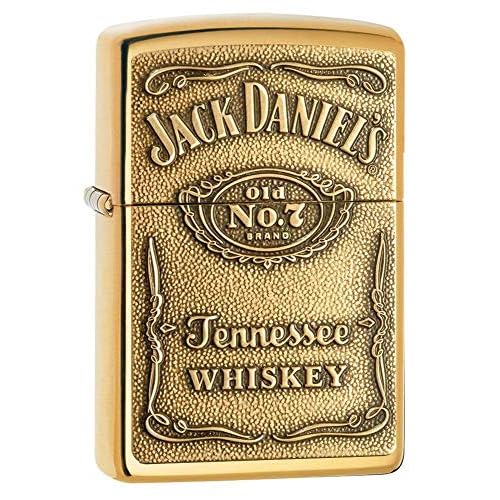 Zippo 1350003 Jack Daniel'S Label Brass - Mechero con Relieve