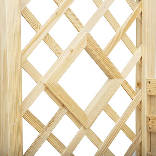 Outsunny Wood Garden Arch With Bench Pergola Trellis For Vines/Climbing Plants, Perfect For The Backyard & Outdoor Space #TOP6