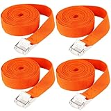 Zorplex Cinchas de Amarre, 4 Piezas Correa de Amarre, 6 m x 25 mm, Eslingas de Amarre, Cinturón Tensor de Carraca para Portaequipajes de Coche, Motocicletas, Portabicicletas, Bicicleta