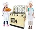 Leomark Cuisine Vintage in Legno, Giocattolo per Bambini, Gioco d'imitazione, educazione tavola Divertimento, Accessori da Cucina , Dimensioni: 59cm x 30cm x 75 cm (LxPxA)