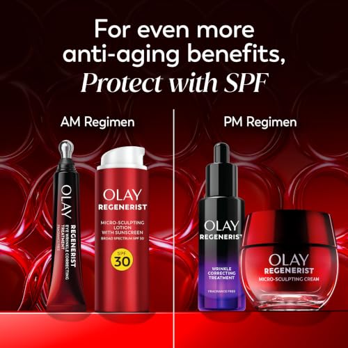 Olay Regenerist Advanced Anti-Aging Face Moisturizer Lotion for All Skin Types, Micro-Sculpting Lotion with Broad Spectrum SPF 30, Reduces Wrinkles, Firms and Plumps Skin, Dermatologist Tested, 1.7 oz - image 9