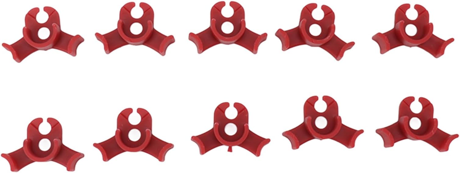 20pcs Plant Bender Plastic Low Stress 90 Degree Angle Adjustable Plant Training Clip for Greenhouse Garden (Red)