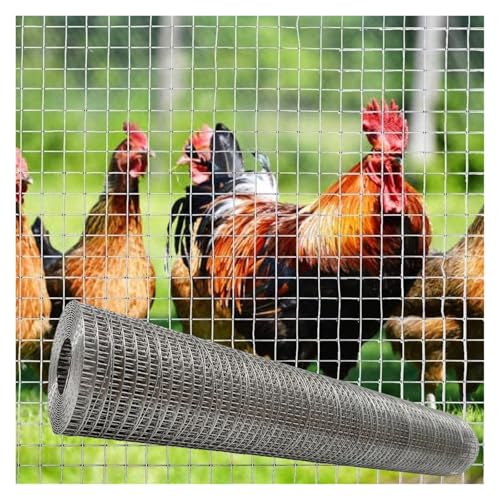 VXHCS Malla de Alambre Acero Inoxidable, para Avicultura 9mm/0,8mm Barandilla Balcón Decoración DIY Tela Metálica(0.6x8m/2x26.2ft)