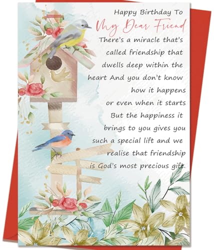 Mcduldul Funny Birthday Card for Best Friend Bestie Sister