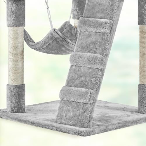 Árbol para Gatos 54in, Múltiples Niveles con Hamaca y Rascadores miniatura 5