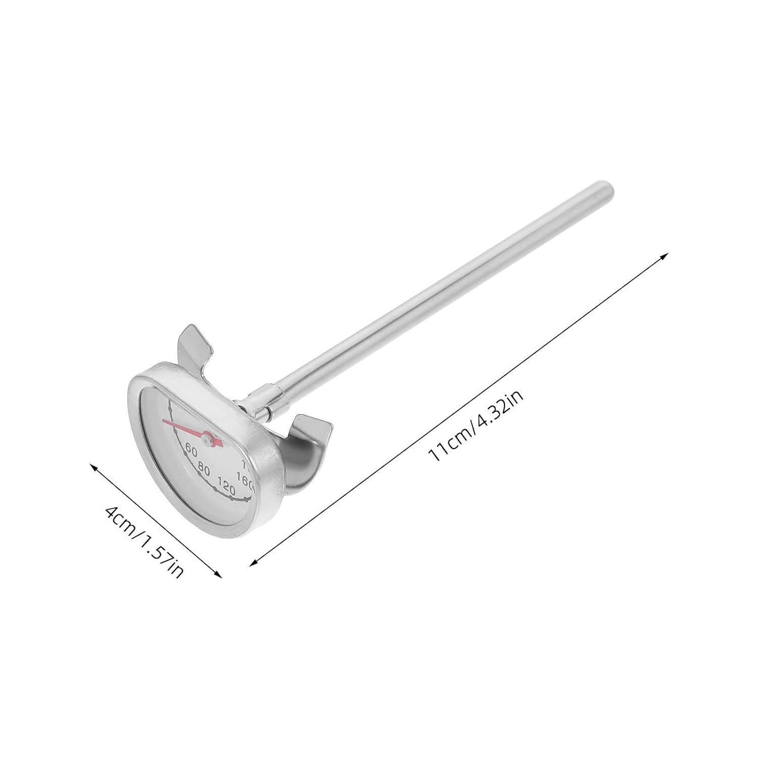 Deep Frying Thermometer with 4-inch Probe 2pcs Stainless Steel 0-200°c