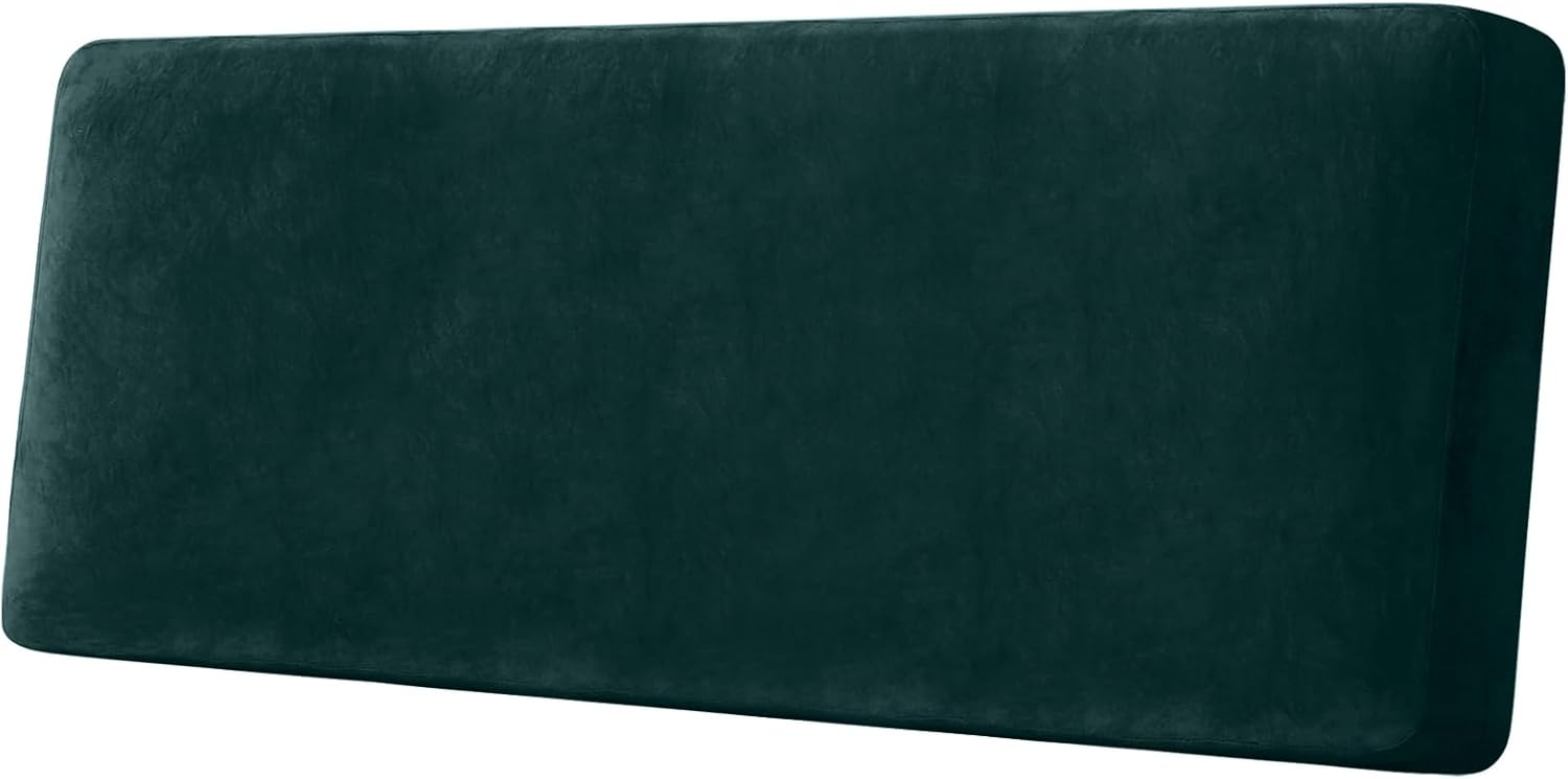 ANARACHON Sectional Couch Cushion Covers 1 Piece Velvet Separate Couch Cover Stretch Sofa Slipcover Washable Furniture Protector for Sectional Sofa (1 Cushion Sofa, Grey)