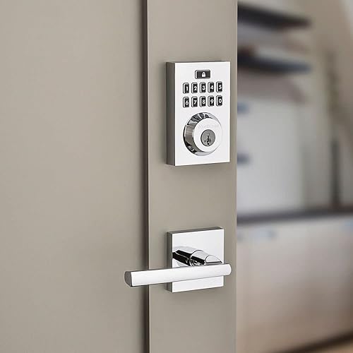 Miniatura 8 de Kwikset 914 Teclado contemporáneo SmartCode Cerradura inteligente electrónica con seguridad SmartKey y tecnología ZigBee 3.0 en cromo pulido