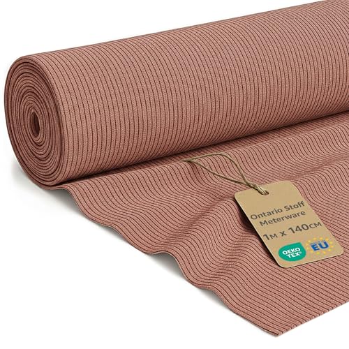 Velours côtelé au metre ameublement 1 m x 140 cm Tissus Revêtement pour Canapé Fauteuil Chaise Housse et Coussin Décoration Tapissier Résistant Rose