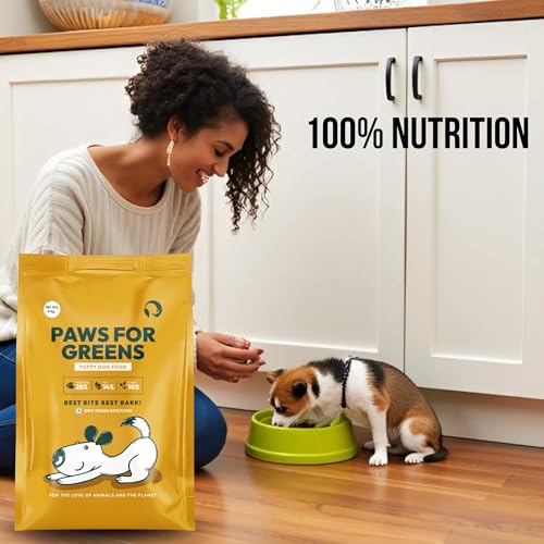 Image of Vegan Dog Food | Offers Plant-Based Protein, Complete & Balanced Nutrition Dry Dog Food for Adult & Puppy Dogs | Rich in Fiber and Improve Gut Health (Puppy Food 1kg)