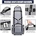 Linjinx Heavy-Duty Oxford Golf Travel Bag with Rolling Wheels, Padded Golf Club Travel Case for Safe Transit Gray One Size