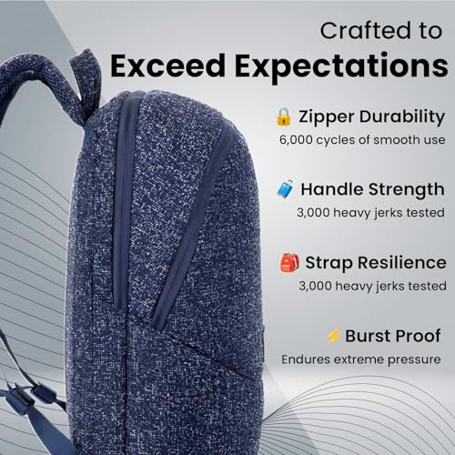 Image of RivaCase Anvik Lightweight Urban Backpack 7962 Water Resistant Tweed Fabric Dual Zipper Backpack 2 Main Compartments Bottle Pocket Accessories Pockets Padded Shoulder Strap fits Laptops Upto 15.6 inch