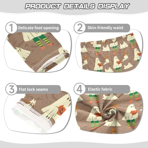 Blanket Ghosts Girls Leggings,Workout Leggings for Girls Toddler Athletic Leggings Size for 3-10T3