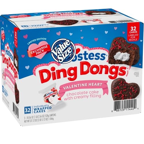 Valentine Heart Chocolate Snack Cakes Variety Pack – 32 Individually