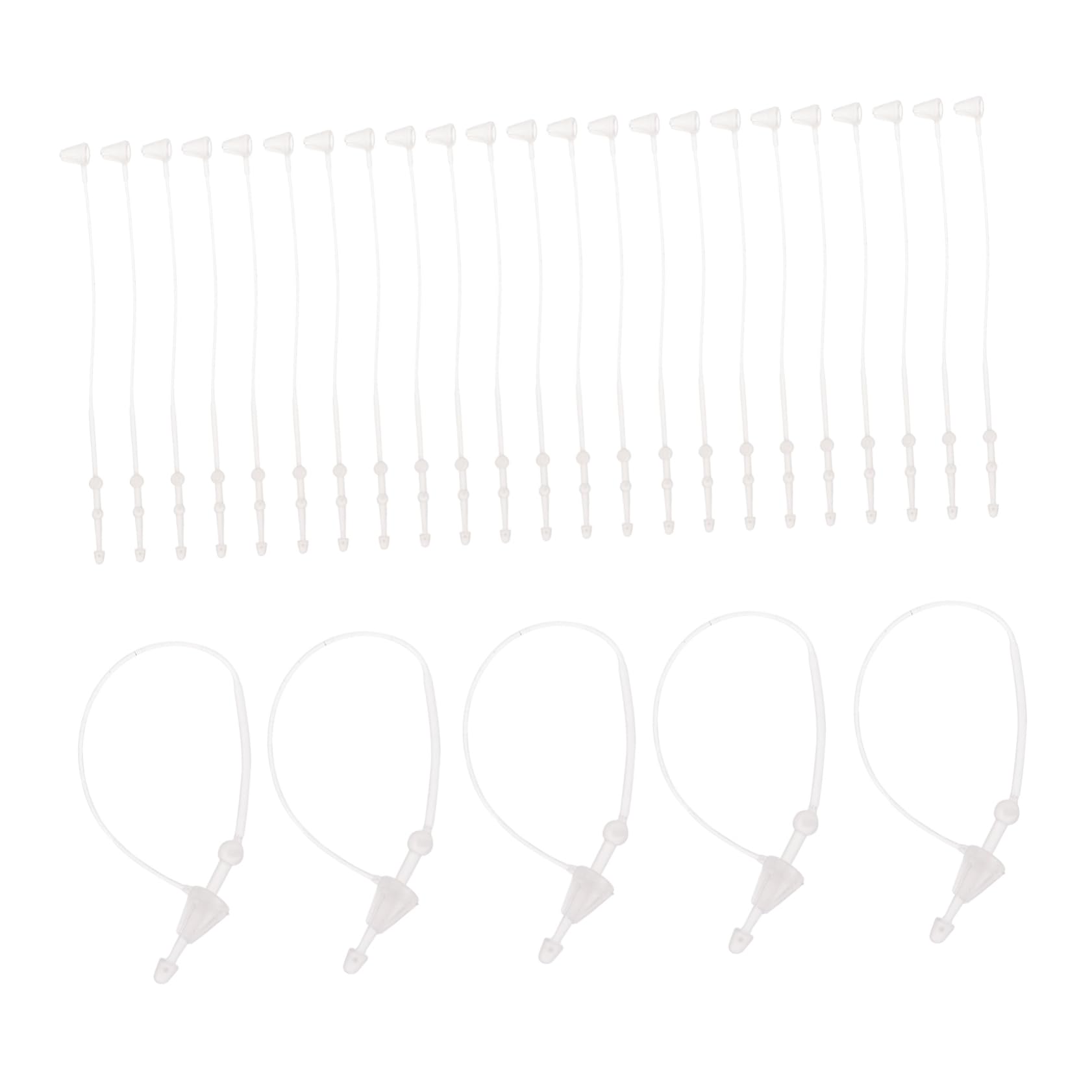 NAMOARLY 2 Trademark Tag Rope Tag Loop Security Loop Retail Tag Fastener Tag Loop Fastener Hook Ties Tags Fastener Hanger Tags Clothing Labels Clothing Tags Hanger Plastic