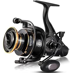 Carretes de Carpa Sougayilang, Carrete de Pesca Giratorio Suave y Potente 6 + 1BB carretes de Corredor de Cebo de Carpa, Carrete de Pesca de mar de Agua Salada/Agua Dulce de Arrastre máximo 33LB-5