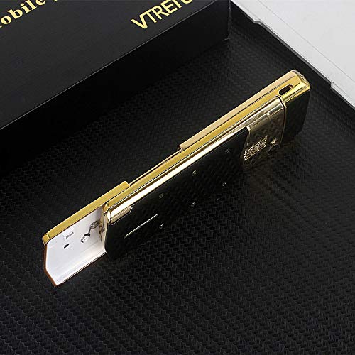 Image of SKYSHOP Luxury V05 Metal Body Design Dual Sim GSM Cute Keypad Slider Mobile Phone (Gold)