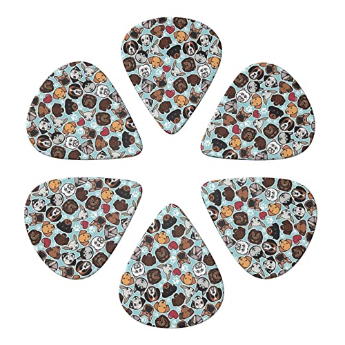 Cute Dog Lot de 6 médiators pour guitare acoustique, guitare électrique, basse, ukulélé – fins, moyens et épais. - Les Beatles, Paul McCartney, John Lennon, RIngo Starr, George Harrison Cute Dog Lot de 6 médiators pour guitare acoustique, guitare électrique, basse, ukulélé – fins, moyens et épais. – Image 5