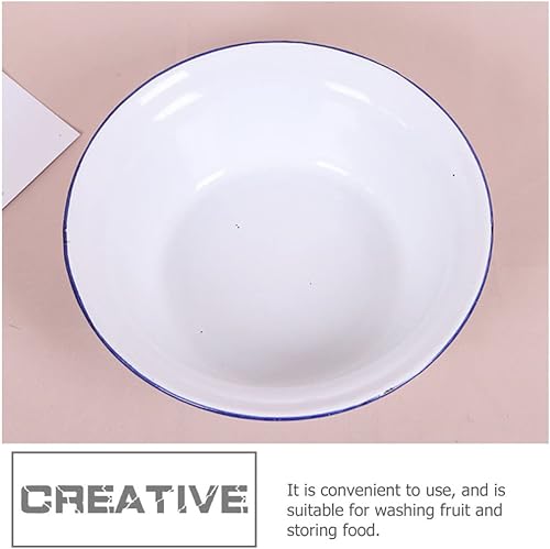 Miniatura 8 de Hemoton 2 unids antiguo lavabos de esmalte vintage placa de esmalte plato de frutas esmalte plato de frutas plato de ensalada vintage plato de