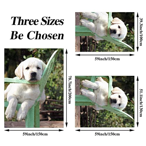 Couvertures en microfibre blanche imprimée animal chiot pour l'hiver - 4