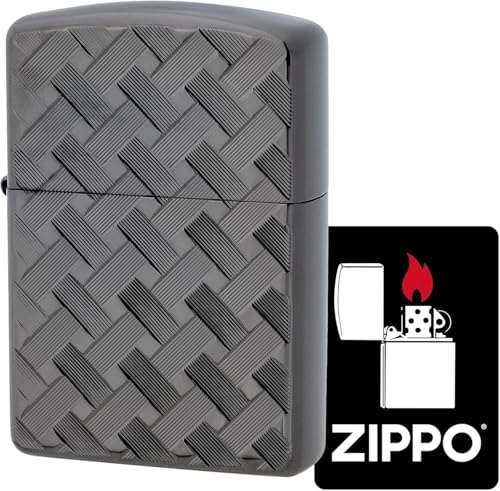 Encendedor Zippo Armor Negro con Grabado Profundo miniatura 2