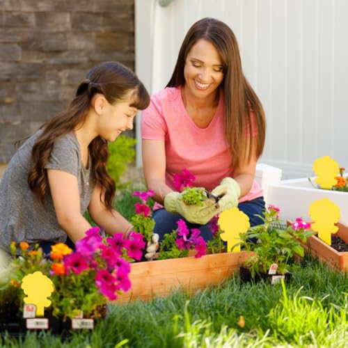 Image of 58 Pack Yellow Sticky Gnat Traps for Plants - Fungus Gnat Killer, Fruit Fly Traps for Indoors, Gnat Sticky Traps for Plants, Family Friendly Design, Ice Cream Shape