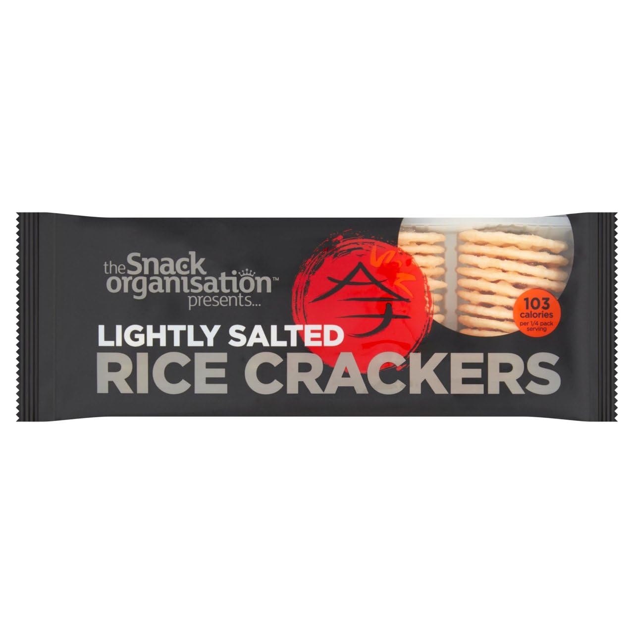 The Snack Organisation Lightly Salted Rice Crackers, 100g x 5 Pack, 103 Calories per 1/4 Pack, Baked, 96% Fat Free, Gluten Free, Suitable for Vegetarians