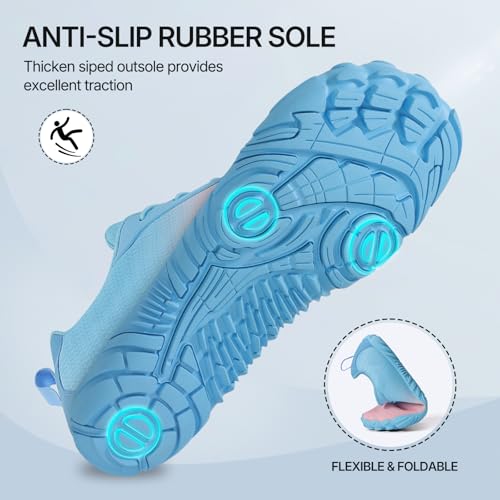 Image of ATHMILE Water Shoes for Men Women Quick Dry Aqua Shoes with Toe Protection | Non Slip Adult Barefoot Hiking Shoes for Beach Swim River Pool Kayaking Camping Boat Workout Cruise Vacation Outdoor