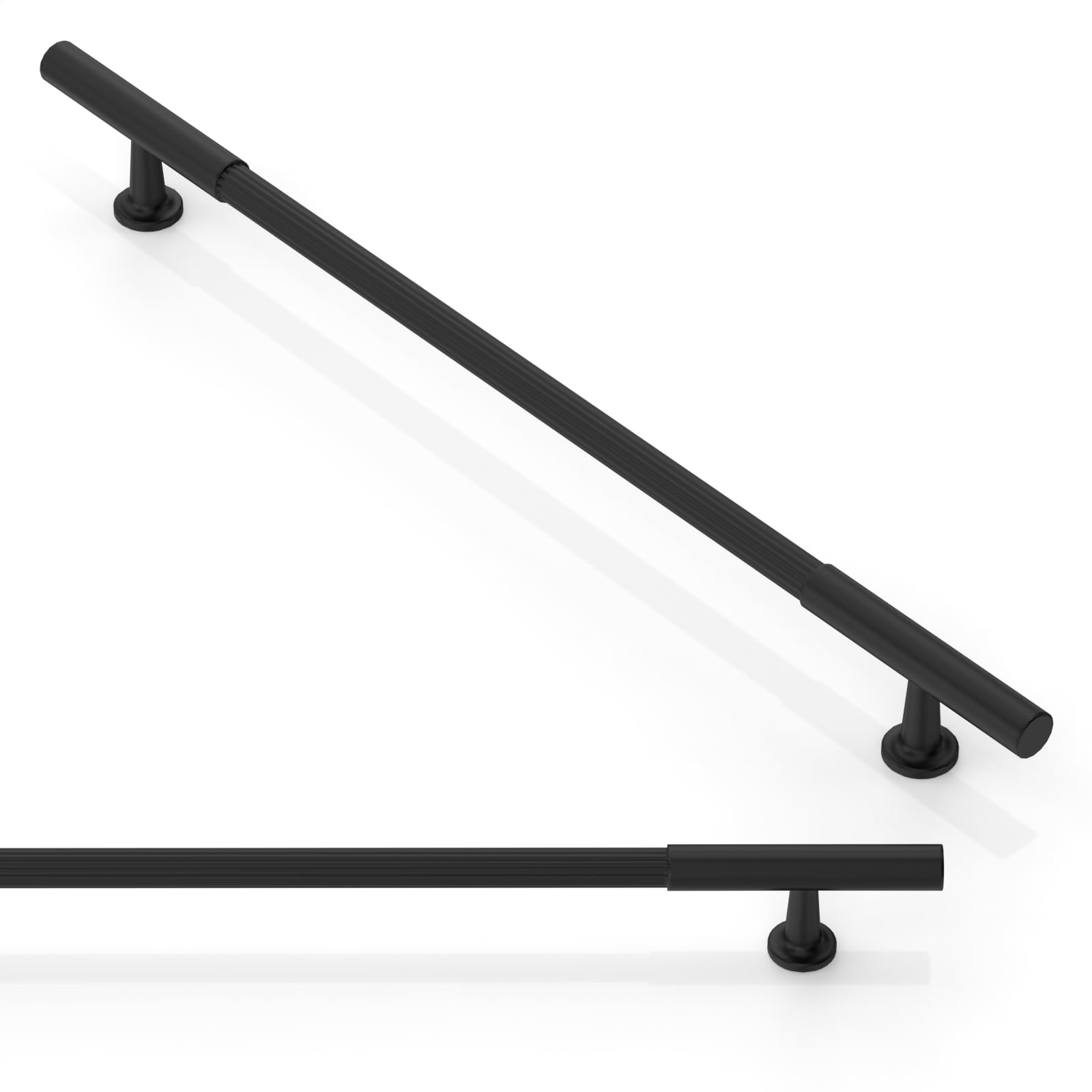 Asimerdeco 10 Pack Matte Black Cabinet Pulls 10 Inch(256mm) Kitchen Cupboard Handles Solid Heavy Duty Zinc Alloy Drawer Pulls