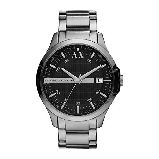 Armani Exchange Mäns analog kvarts klocka med rostfritt stål armband AX2103