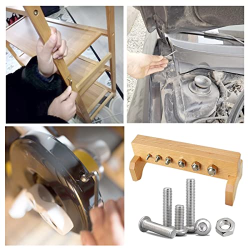 Schrauben und Muttern-Set, Sechskantkopf M4 Edelstahl-Maschinenschrauben und Rundkopf-Sechskantschrauben-Sortiment (8/10/14/16/18/20/25/30/35 mm) (M4, Silver)