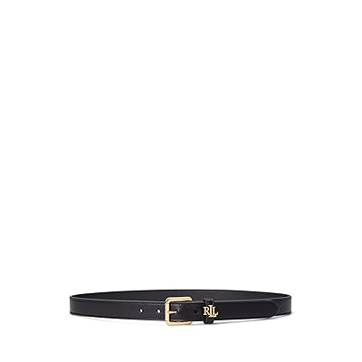 Lauren Ralph Lauren Logo keeper Leather Skinny Belt Women