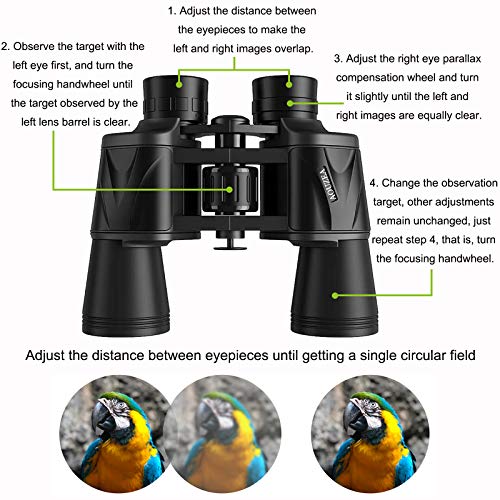 12 x 50 HD-Fernglas Erwachsene, Großes Sichtfeld Wasserdicht Fernrohr für Kinder Erwachsene, BAK4 FMC-Linse und… – Bild 7