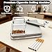 Cigarette Rolling Machine, Manual Cigarette Roller Cigarette Injector for 8mm Diameter Pipes and Most Cigarette Tubes - Includes Pressed Board, Cleaning Brush, Tube Probe, Spray Bottle (Silver)
