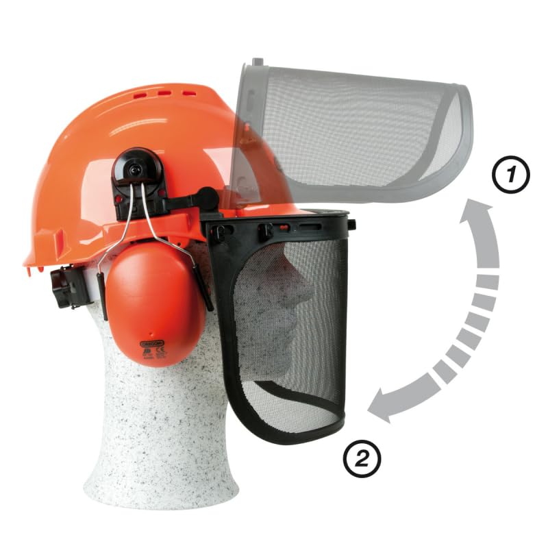 Matijardin - Casque de protection complet. Visière + oreillettes anti-bruit. Oregon Yukon
