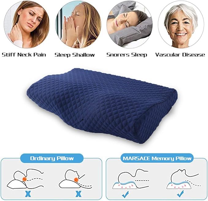MASHUR FAB Memory Foam Cervical Pillow for Sleeping - Orthopedic Contoured Neck Pillow for Neck and Shoulder Pain 4