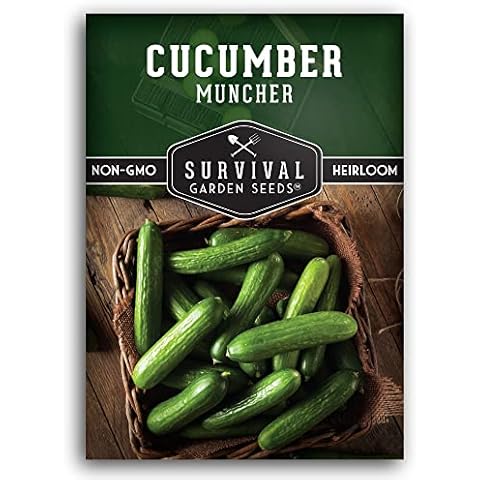 Muncher Cucumber Seeds by Survival Garden Seeds Cover