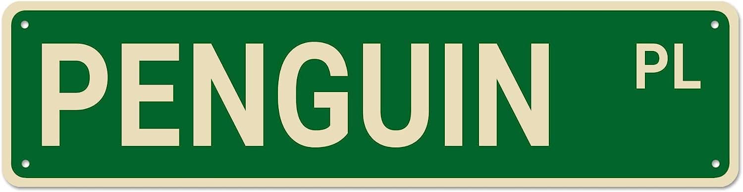 PENGUIN PL Vintage Tin Signs Art Plaque Aluminum for Bedroom Kitchen Garden Wall Bar Club Coffee Hanging Home Decor 4x16 Inch