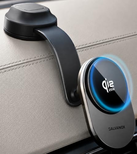 Cargador inalámbrico coche Qi2 Soporte magnético ventosa para Samsung Galaxy 25W