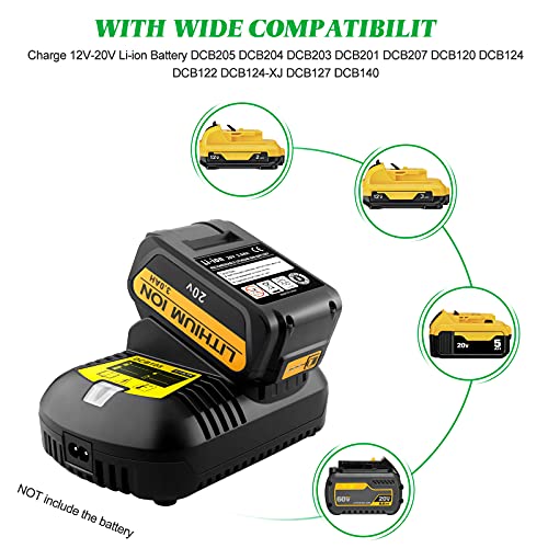 ADVNOVO DCB107 Caricabatterie per 12V 20V MAX