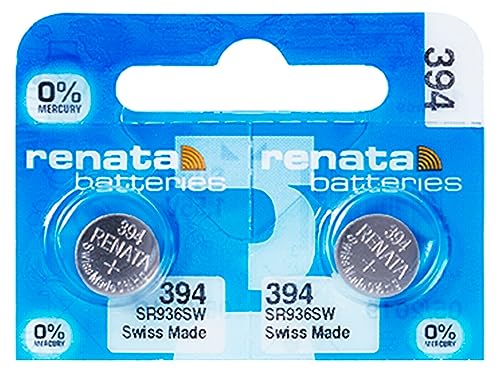 2 pilas botón Renata Silver-Oxide 394 miniatura 1