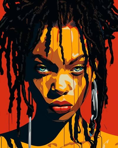 Peinture par numéros adulte pour décorer un salon art afro-américain