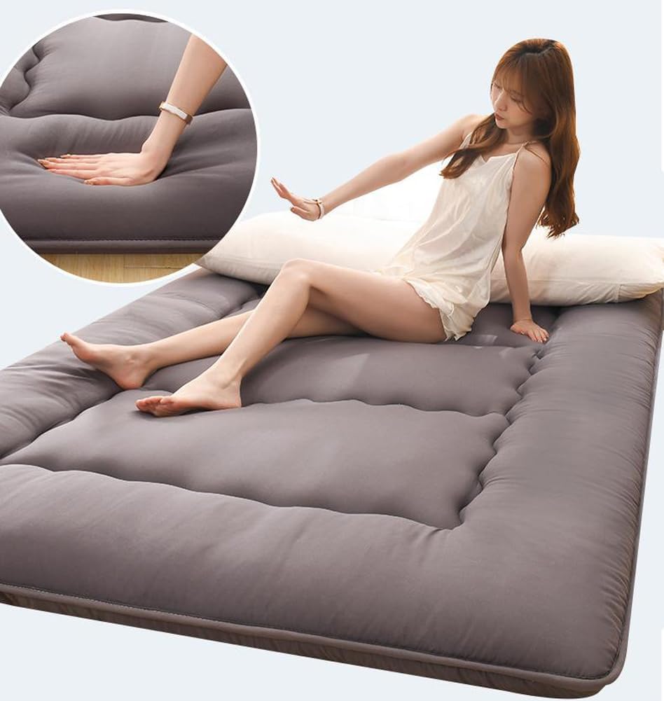 Generic Materasso Futon Giapponese Pieghevole Tatami, Materassino Tatami Pieghevole, 150x200cm, Cotone, Fibra di Poliestere, Poliuretano, Medio, Tradizionale Giapponese