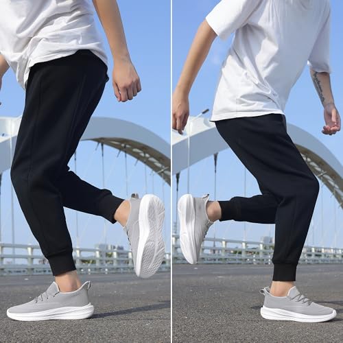 Image of VAMJAM Men's Running Shoes Slip On Walking Shoes Non Slip Lightweight Workout Breathable Gym Sneakers Fashion Mesh Sneakers